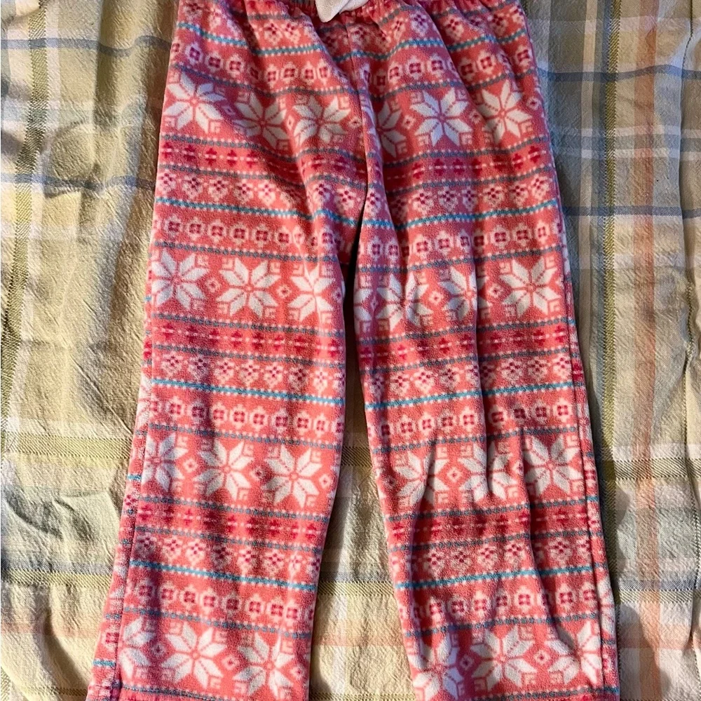 Cozy Pink Snowflake Pajama‎ Pants